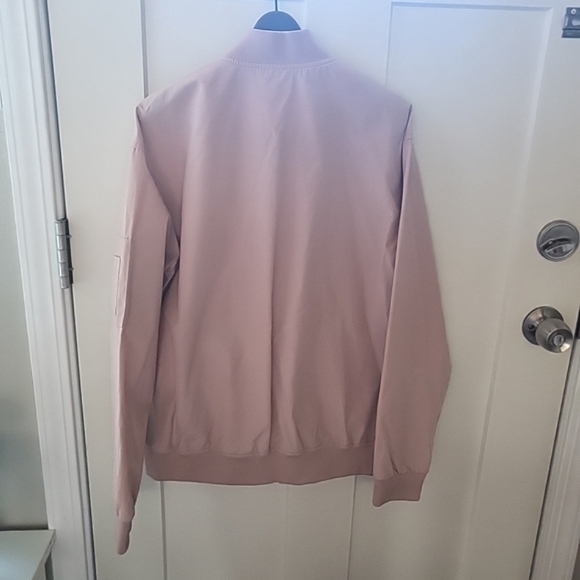 New MIXXO Pink Cotton Blend Bomber Jacket with Cute Word Patches Medium - Picture 2 of 15